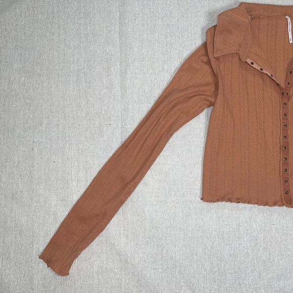 Free People Orange On the Road Cardi - Medium - Picture 7 of 10